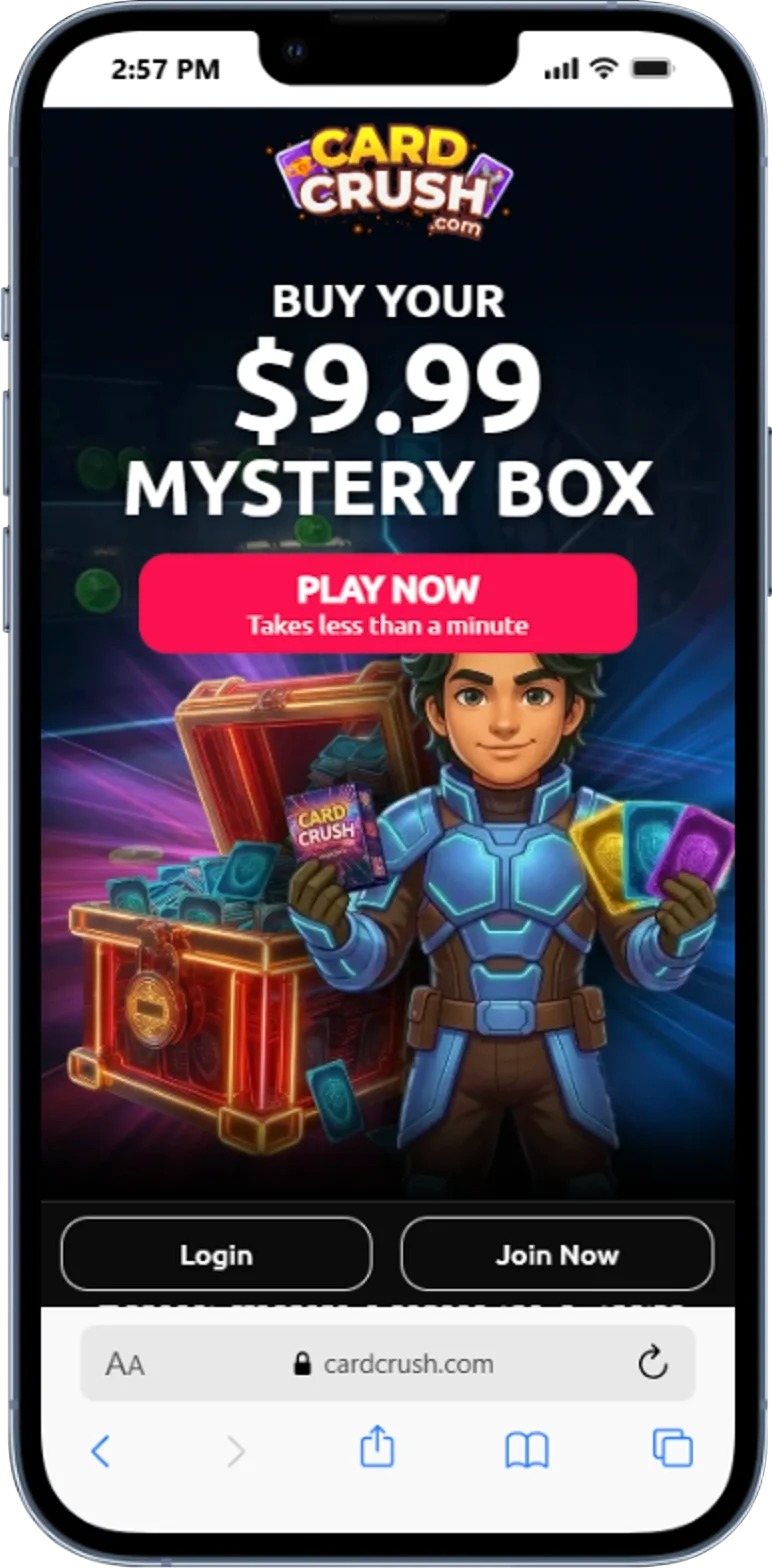CardCrush offshore casino - homepage
